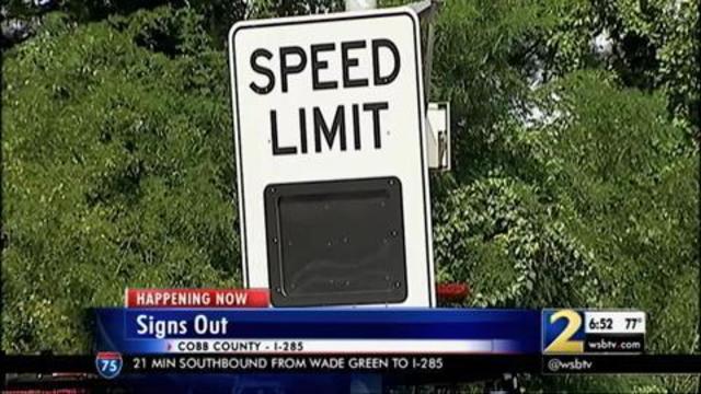 electronic speed sign outage