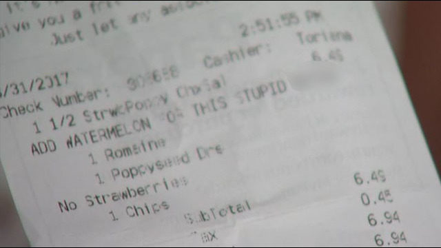 writing a receipt
