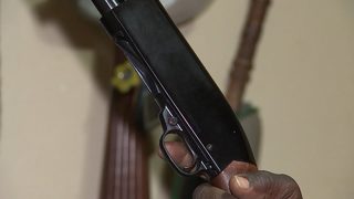 Homeowner in a panic after thieves get away with high-powered weapons