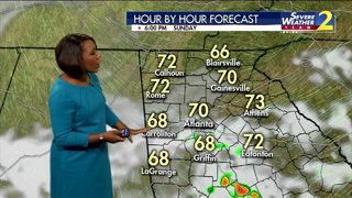 Showers linger through Sunday afternoon