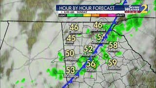 Temperatures nearly 20 degrees cooler Sunday